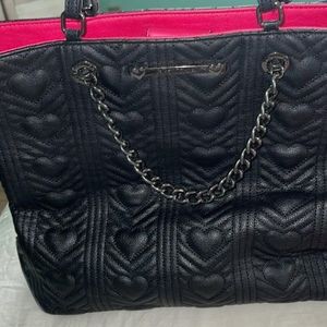 Betsey Johnson large black shoulder bag